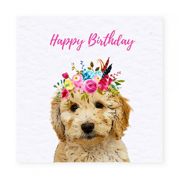 Cockapoo Birthday Card